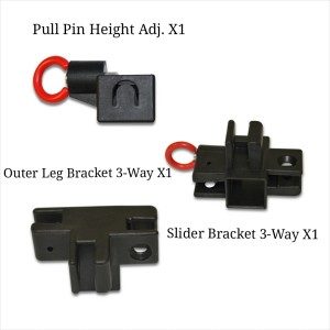 Part 7, 8, 14 – Aluma Bracket Pack “Red Pull Pins” (3-Way)