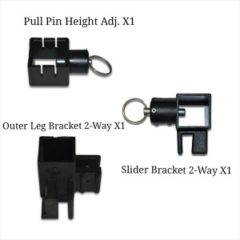 Part 7, 8, 14 – Displayshade/TitanShade Bracket Pack for “Old Style model with Silver Pull Pins” (2-Way)