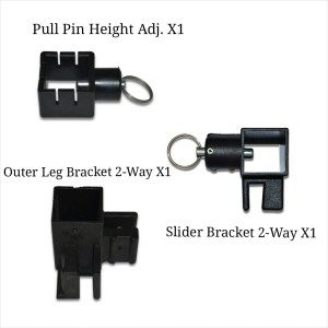 Part 7, 8, 14 – Alumashade Bracket Pack for “Old Style model with Silver Pull Pins” (2-Way)
