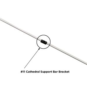 10×10 V-Series II / V-Series II Pro Rapid Push Cathedral Support Bar Bracket Part 11